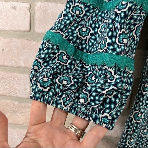 Boden Heidi Jersey Indian Ocean Fringe Dress Size 6 - Picture 10 of 12